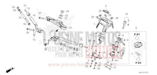 ROHRGRIFF/OBERE BRUECKE (CBR650RA/CBR650RAC) CBR650RAT de 2026